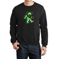 Green Grateful Dancing Hippie Classic Rock Dead Bear Crewneck Sweatshirt | Artistshot