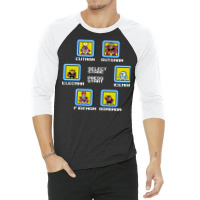 Gift For Men Mega Art Man Retro Vintage 3/4 Sleeve Shirt | Artistshot