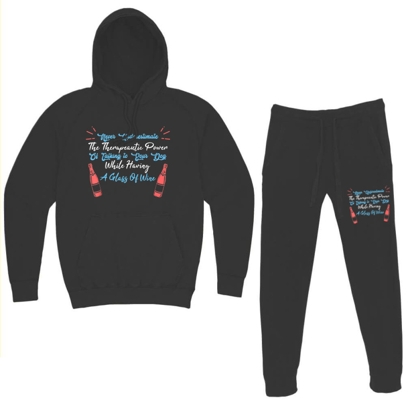 Funny Wine Drinker Dog Lover Quote Edition Hoodie & Jogger Set | Artistshot