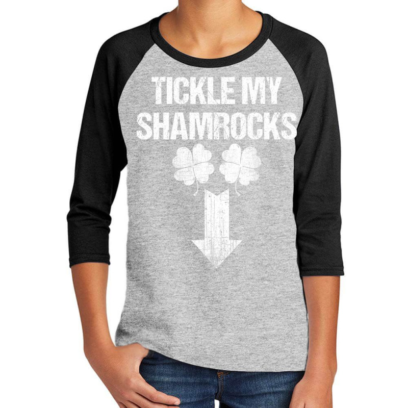 Naughty St Patricks Day Tickle My Shamrocks Dirty Humor Mens Youth 3/4 Sleeve by Kenneth123 | Artistshot