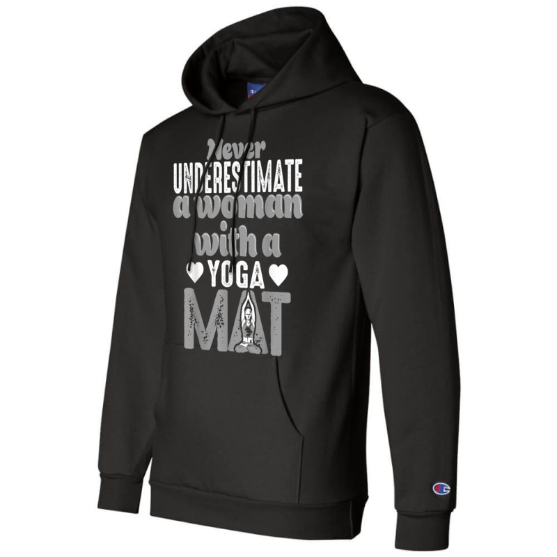 Funny Yoga Gift Women Exercise Mat Lover Fitness Girls Teens 010 Champion Hoodie | Artistshot