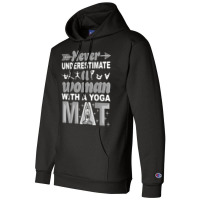 Funny Yoga Gift Women Exercise Mat Lover Fitness Girls Teens 011 Champion Hoodie | Artistshot