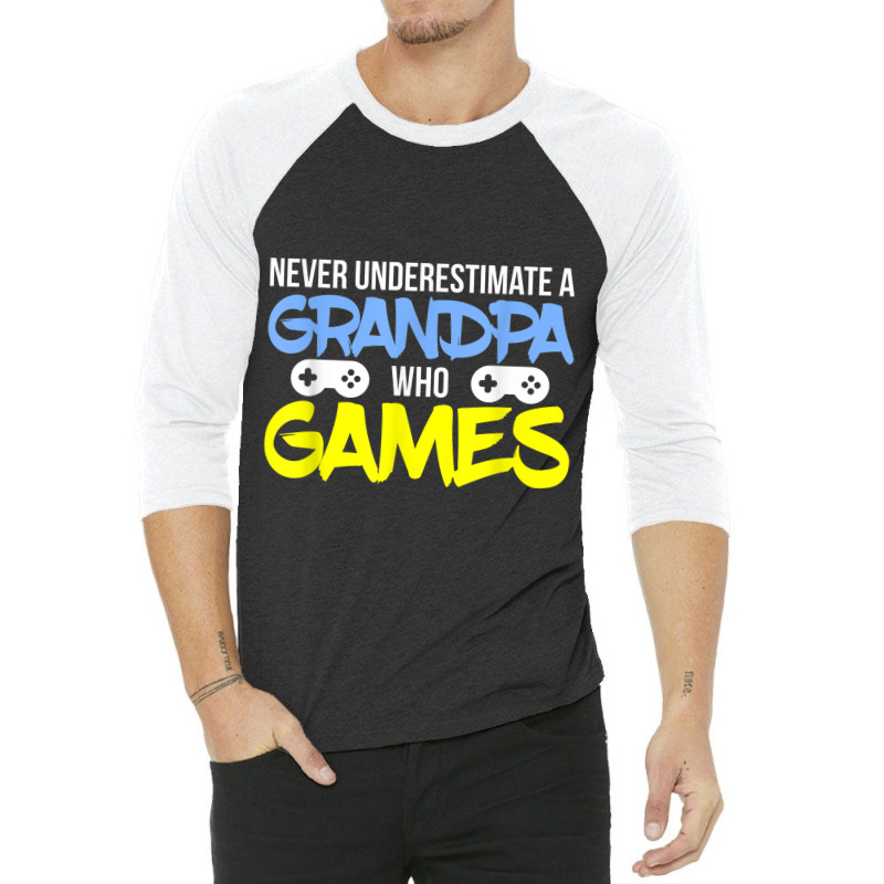 Gamer Grandpa - A Grandpa Who Games 3/4 Sleeve Shirt | Artistshot