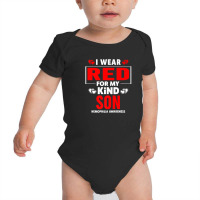 I Wear Red For My Son Hemophilia Awareness Baby Bodysuit | Artistshot