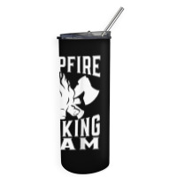 Campfire Drinking Team Bushcraft Hiking T Shirt Skinny Tumbler | Artistshot