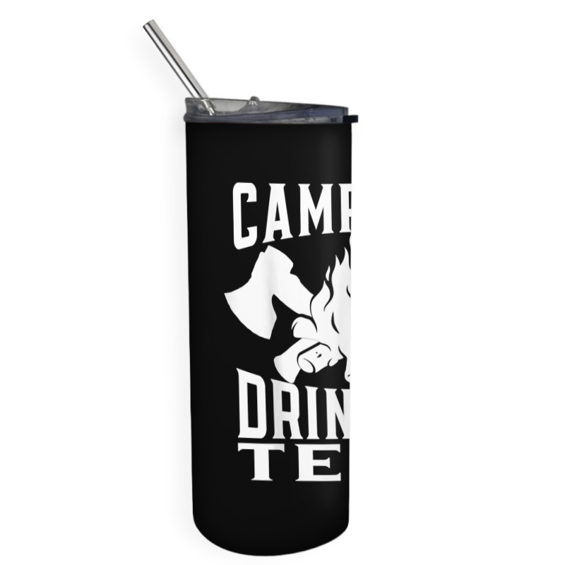 Campfire Drinking Team Bushcraft Hiking T Shirt Skinny Tumbler | Artistshot