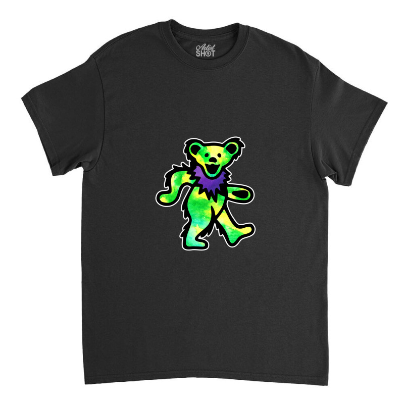 Green Grateful Dancing Hippie Classic Rock Dead Bear Classic T-shirt | Artistshot