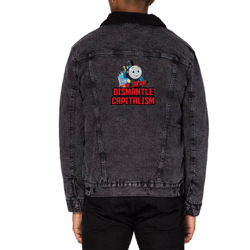 Reboot Thomas Dismantle Capitalism Unisex Sherpa-Lined Denim Jacket by SheilaAntoinette | Artistshot