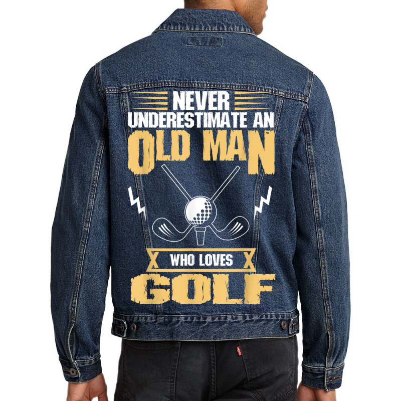 Golfer Old Man Love Golf Golfing Men Denim Jacket | Artistshot