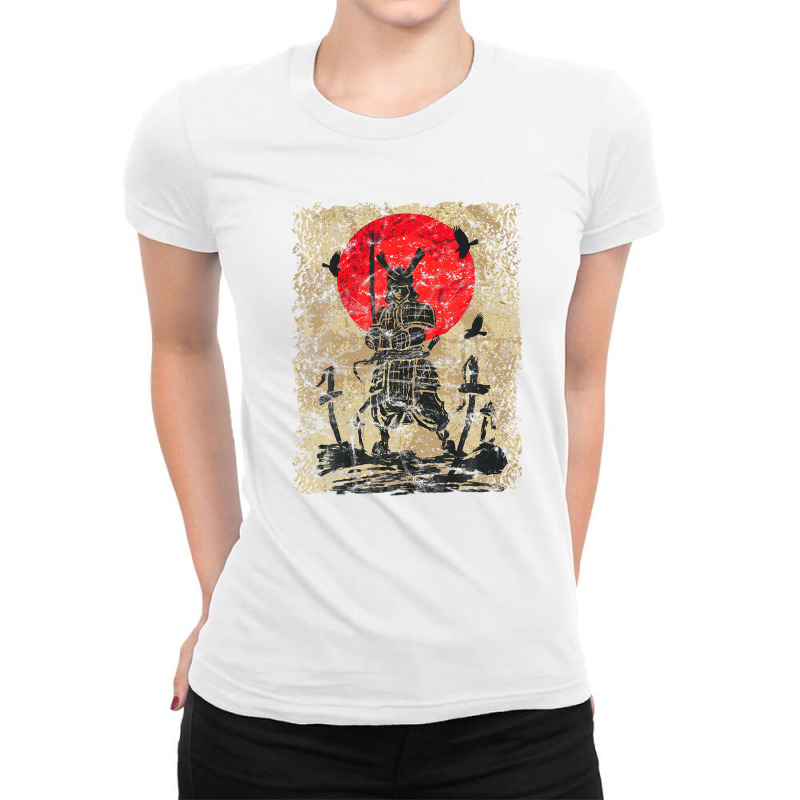 Swordsmen Warrior Japanese Samurai Ladies Fitted T-Shirt by pelinratiank | Artistshot