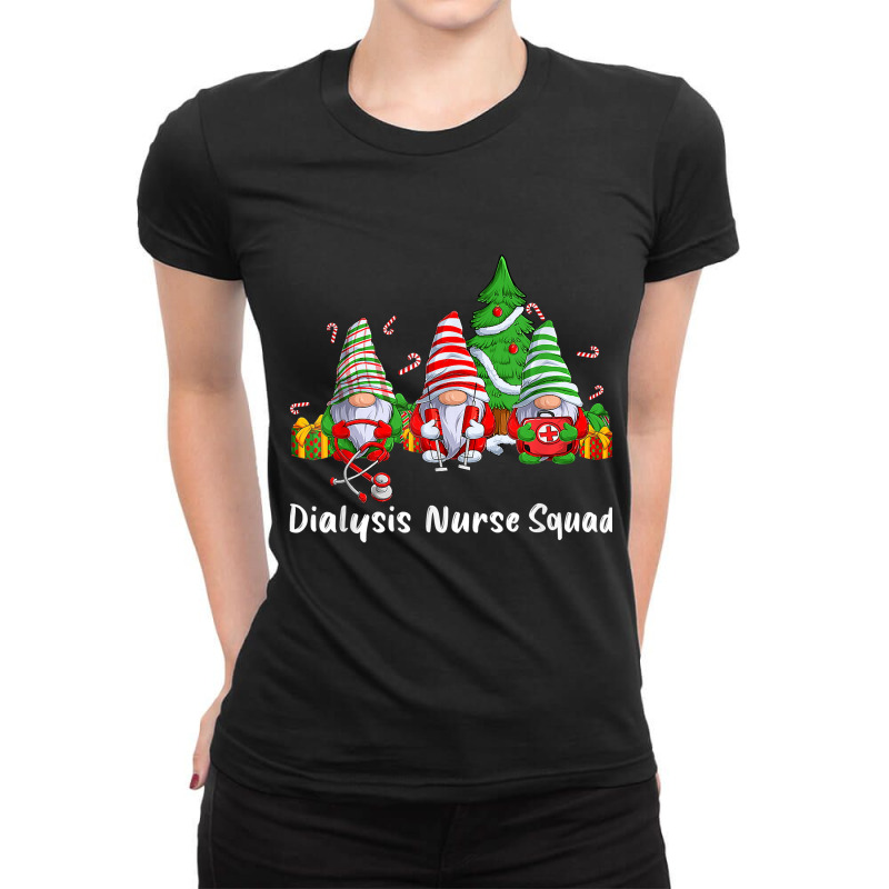 Dialysis Nurse Squad Gnomes Funny Nurse Christmas Pajama T Shirt Ladies Fitted T-Shirt by tawny4okburd | Artistshot