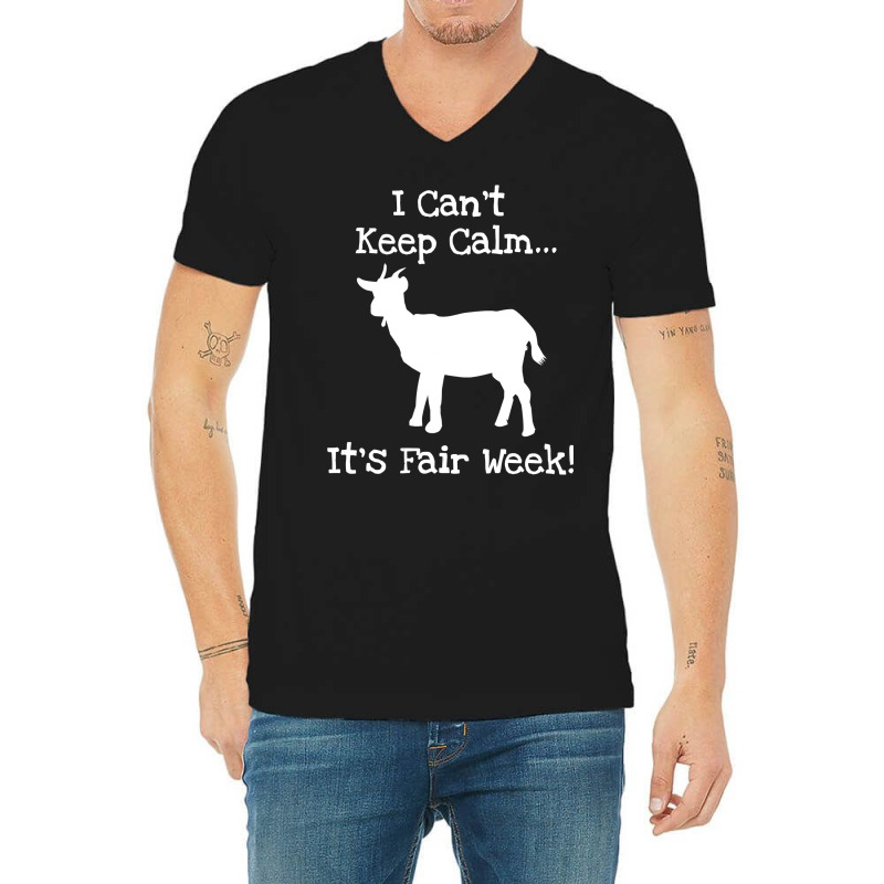 State And County Fair Show Goat Farm Animal Showing V-Neck Tee by thuhuong | Artistshot