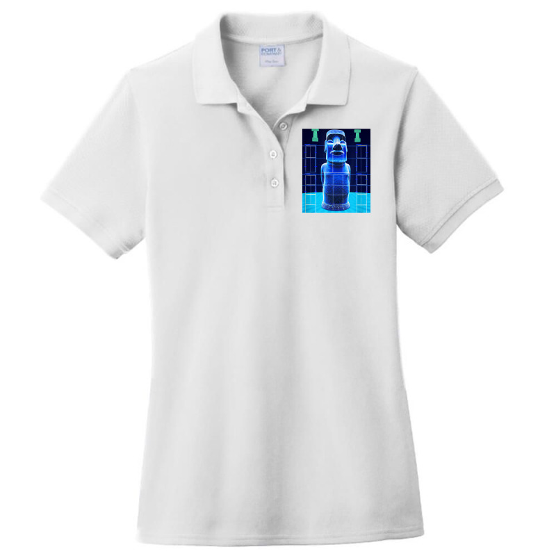 Easter Island Statue Moai Blueprint Rapa Nui T Shirt Ladies Polo Shirt | Artistshot