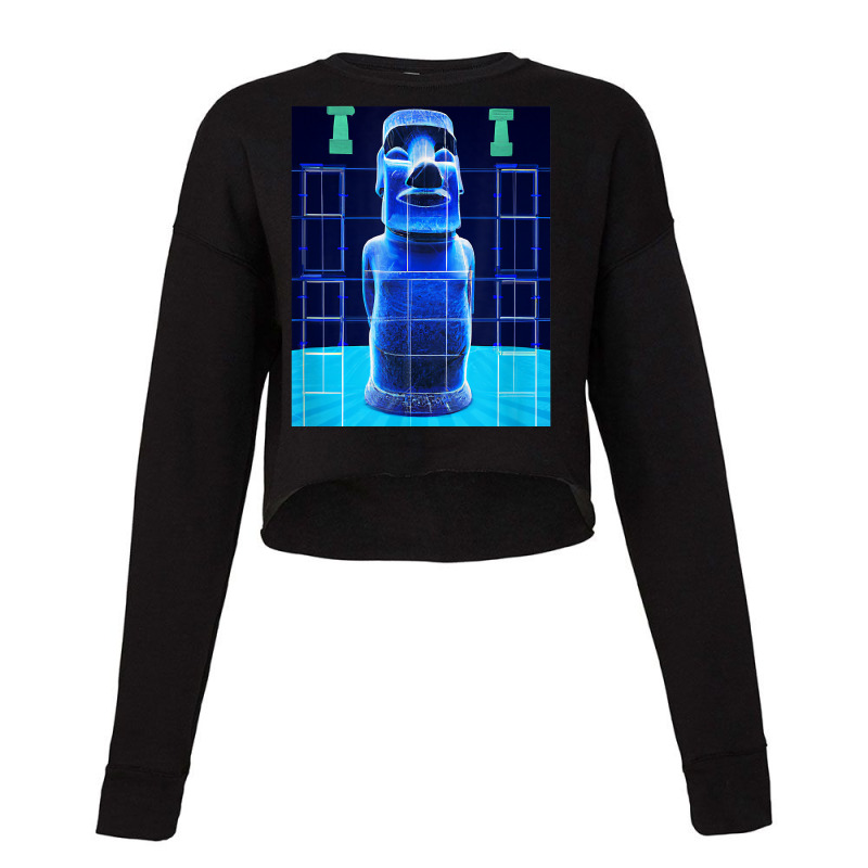 Easter Island Statue Moai Blueprint Rapa Nui T Shirt Cropped Sweater | Artistshot