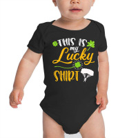 Skydiving St Patricks Day T  Shirt Skydiving This Is My Lucky Shirt St Baby Bodysuit | Artistshot