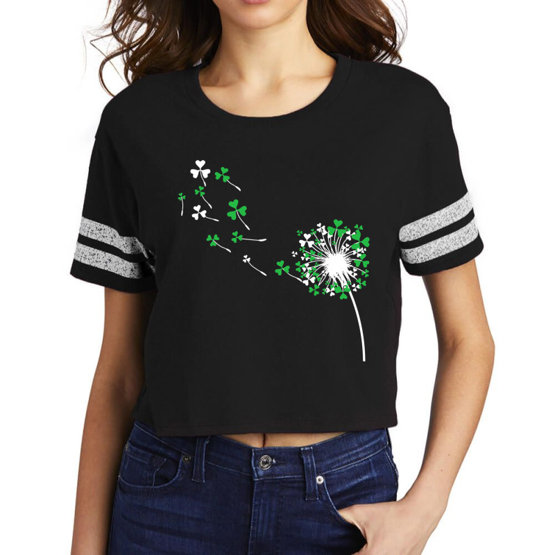 St Patricks Day Dandelion Shamrock Men Women Cute Funny Gift Scorecard Crop Tee by Kenneth123 | Artistshot