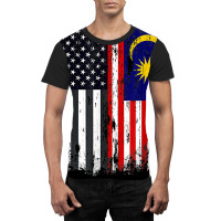 Duel Flag Design Malaysia And American Duel Citizen T Shirt Graphic T-shirt | Artistshot