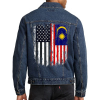 Duel Flag Design Malaysia And American Duel Citizen T Shirt Men Denim Jacket | Artistshot