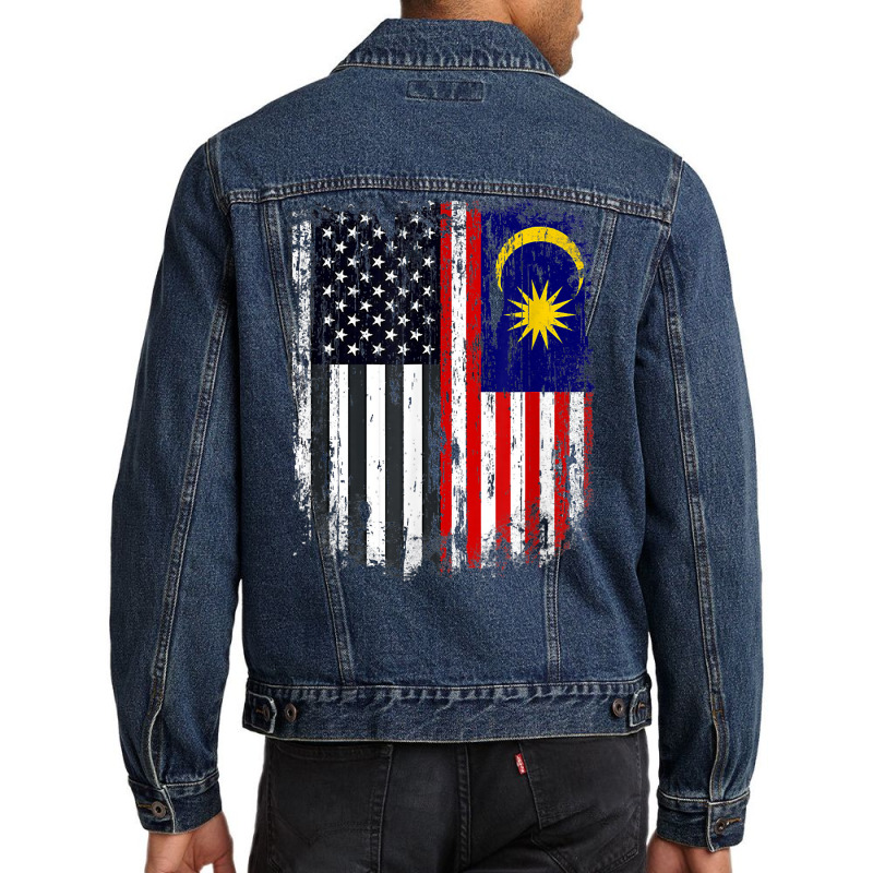 Duel Flag Design Malaysia And American Duel Citizen T Shirt Men Denim Jacket by xq8pjbeamer | Artistshot