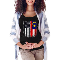 Duel Flag Design Malaysia And American Duel Citizen T Shirt Maternity Scoop Neck T-shirt | Artistshot