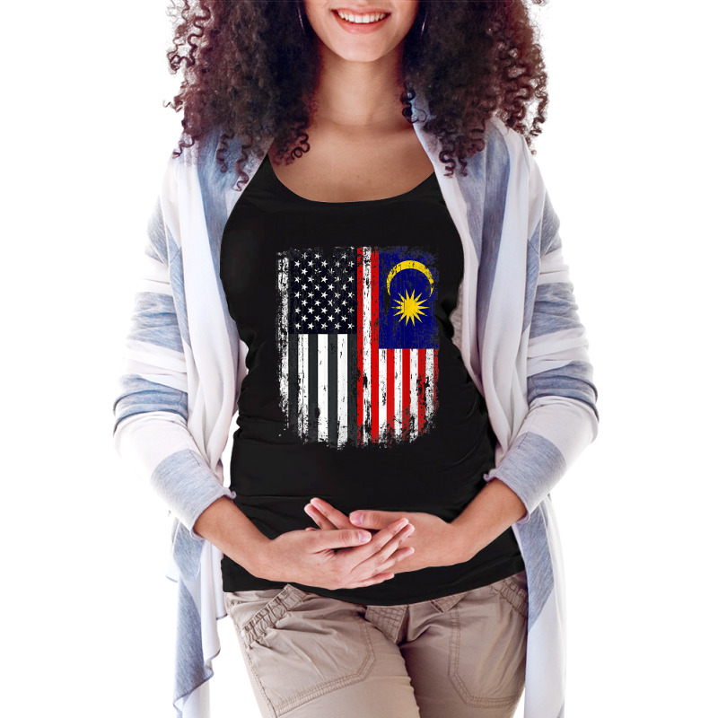 Duel Flag Design Malaysia And American Duel Citizen T Shirt Maternity Scoop Neck T-shirt by xq8pjbeamer | Artistshot