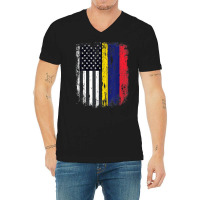 Duel Flag Design Mauritius And American Duel Citizen T Shirt V-neck Tee | Artistshot