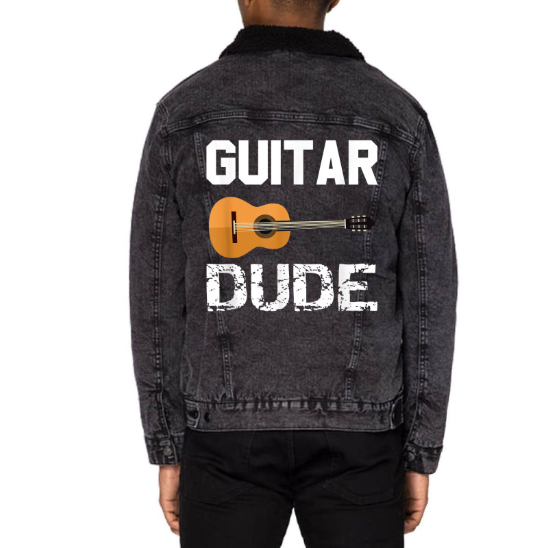 Guitars Acoustic Classical Gift Tee Boys,men,kids Unisex Sherpa-lined Denim Jacket | Artistshot