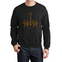 Heartbeat Guitarist Musician Gift Guitar Crewneck Sweatshirt | Artistshot