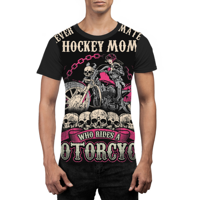 Hockey Biker Chick Lady Mom Motorcycle Tshirt Graphic T-shirt | Artistshot