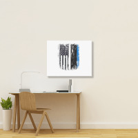 Duel Flag Design Estonia And American Duel Citizen T Shirt Landscape Canvas Print | Artistshot