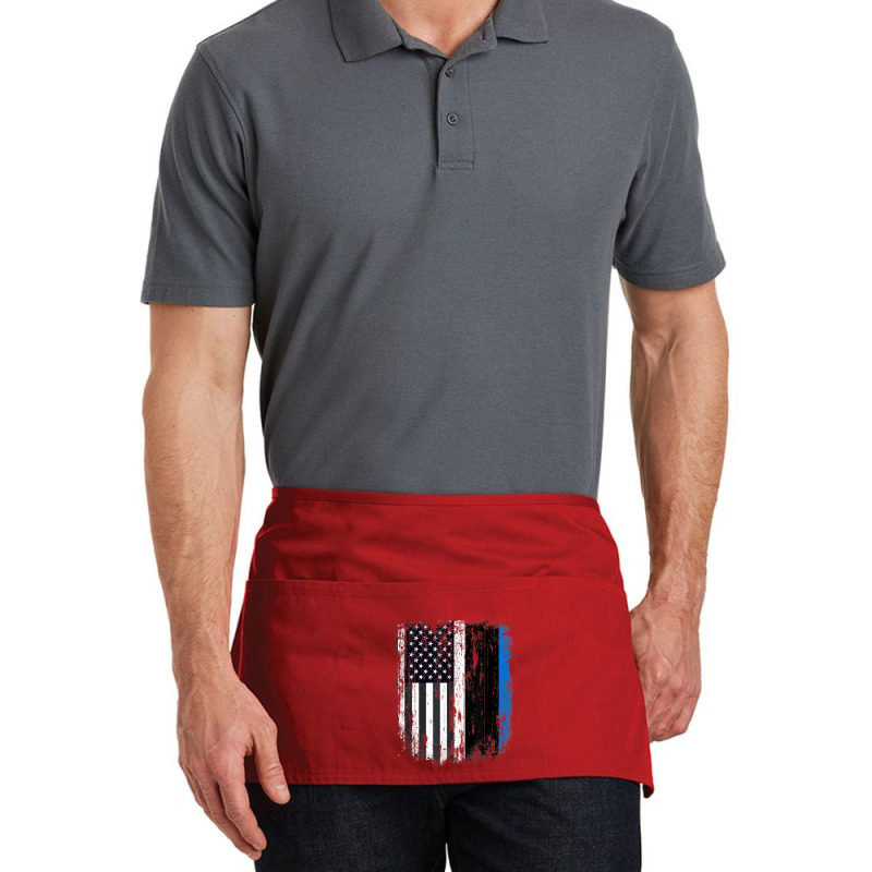 Duel Flag Design Estonia And American Duel Citizen T Shirt Waist Apron | Artistshot