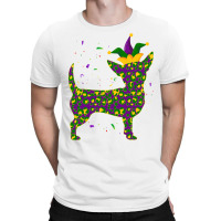 Funny Dog Mardi Gras, Cute Leopard Chihuahua Puppy Lover T Shirt T-shirt | Artistshot