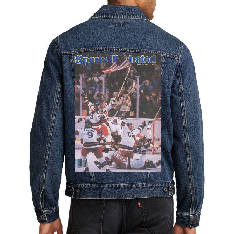 Usa Hockey, 1980 Winter Olympics Sports Illustrated Cover Men Denim Jacket | Artistshot