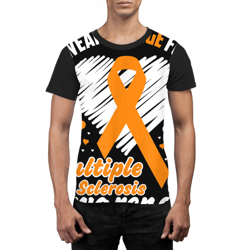 I Wear Orange For Multiple Sclerosis Awareness Shirt Tshirt Graphic T-shirt | Artistshot