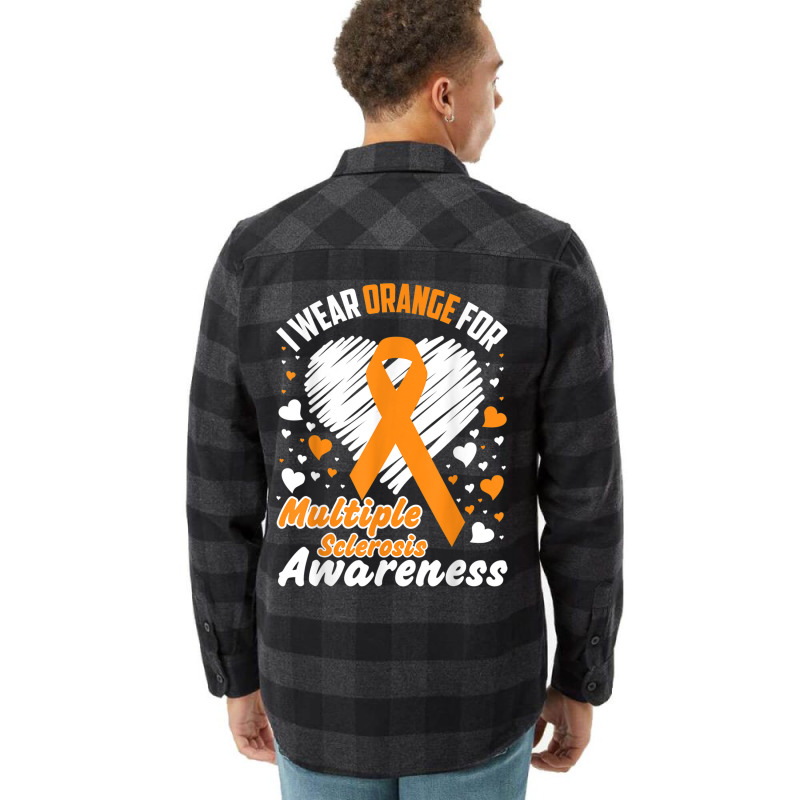 I Wear Orange For Multiple Sclerosis Awareness Shirt Tshirt Flannel Shirt | Artistshot