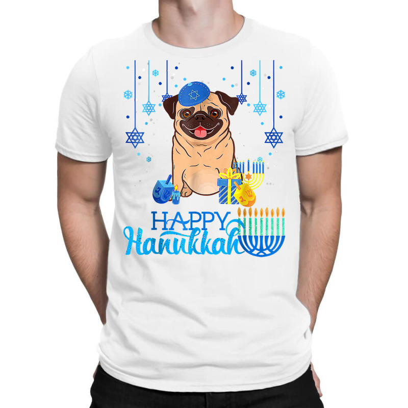 Jewish Pug Dog Menorah Hat Chanukah Hanukkah Jewish Xmas Pre T Shirt T-shirt | Artistshot