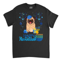 Jewish Pug Dog Menorah Hat Chanukah Hanukkah Jewish Xmas Pre T Shirt Classic T-shirt | Artistshot