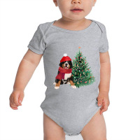 Bernese Mt Dog With Charismas Tree Bernese Mountain Christmas Gift 24 Baby Bodysuit | Artistshot