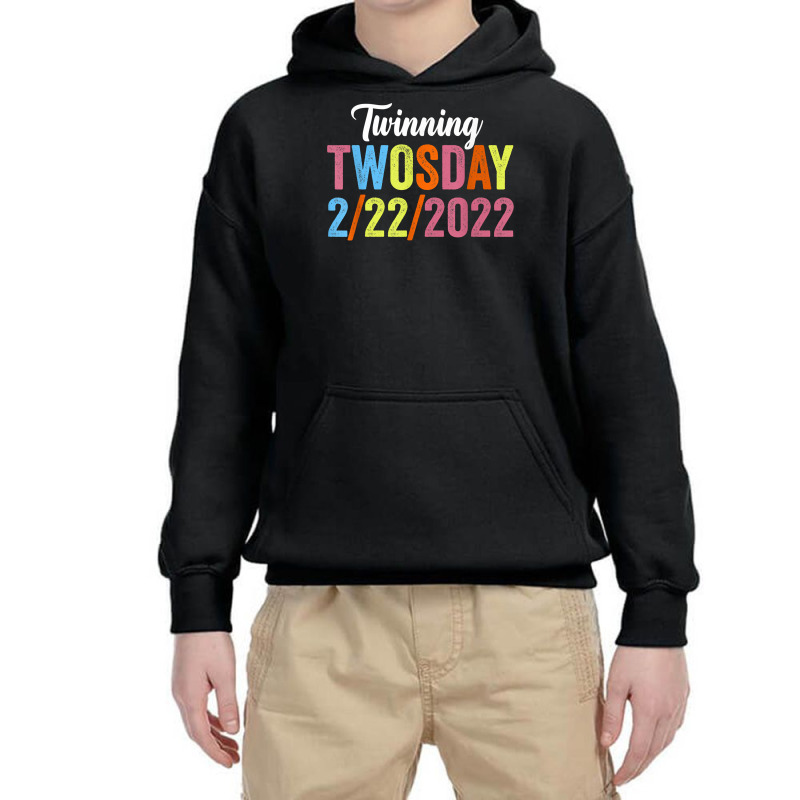 Twinning Twosday Tuesday February 22nd 2022 Funny Vintage T Shirt Youth Hoodie | Artistshot