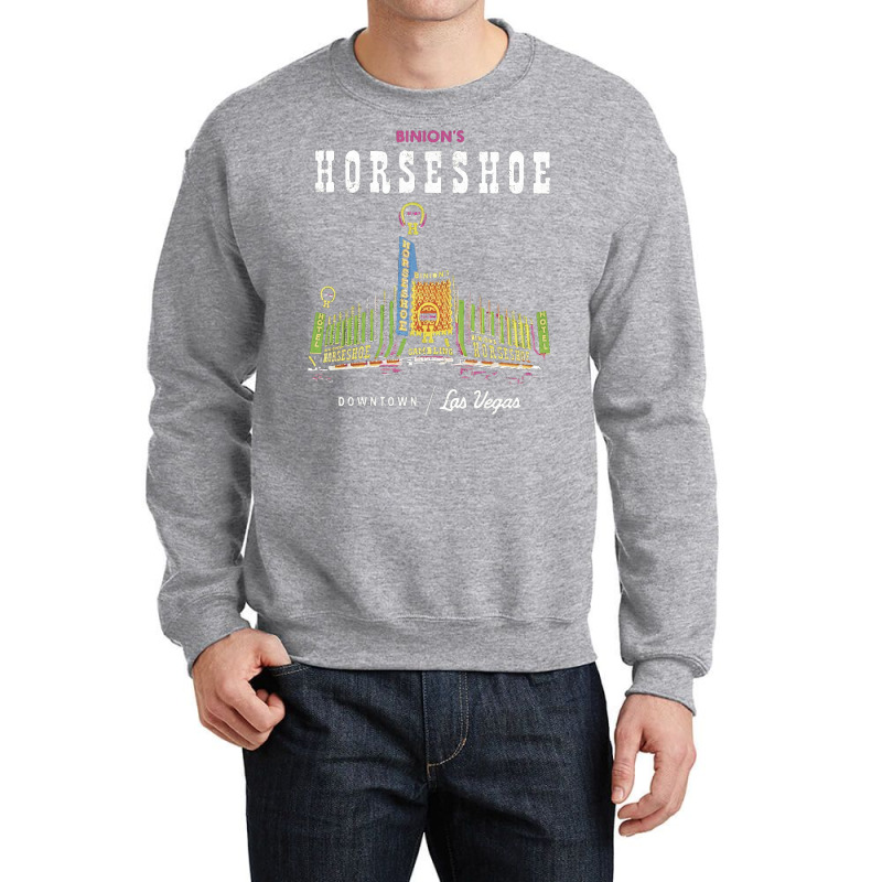 Binion's Horseshoe Hotel Casino Vintage Retro Las Vegas Funny Nostalgi Crewneck Sweatshirt by archatkikkam | Artistshot