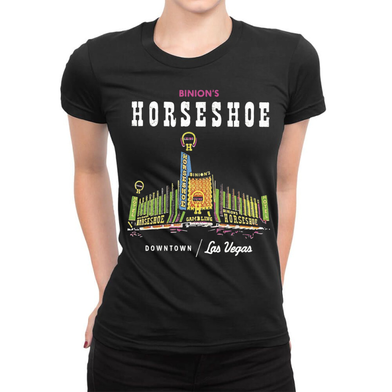 Binion's Horseshoe Hotel Casino Vintage Retro Las Travel Aesthetic Hip Ladies Fitted T-Shirt by holzenminomo8 | Artistshot