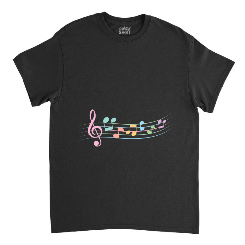 Colorful Music Notes Classic Classic T-shirt by JamesBurges | Artistshot