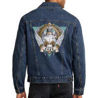 Digimon Of Hope Angemon  Angel Wings  Patamon Nature Girl Nostalgia  ( Men Denim Jacket | Artistshot