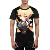 Genshin Impact Cute Smile Graphic T-shirt | Artistshot