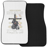 Jesus Cross Knight Templar Stand With God Judge By The World Front Car Mat | Artistshot