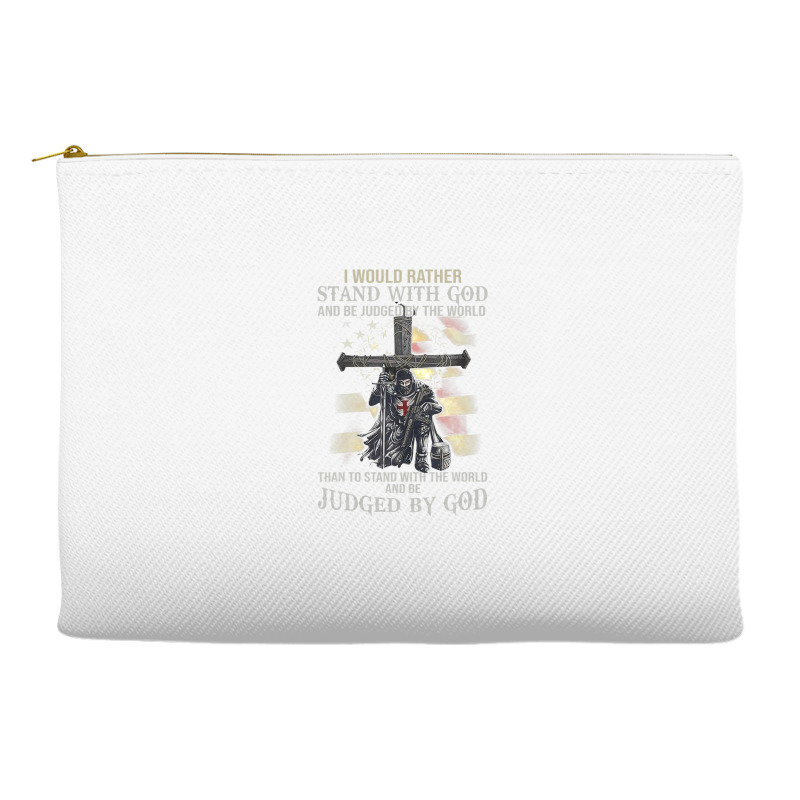 Jesus Cross Knight Templar Stand With God Judge By The World Accessory Pouches | Artistshot