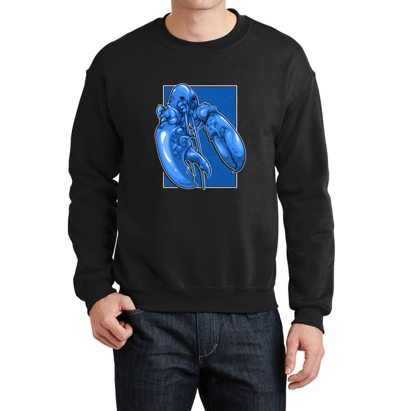 Funny Jumpscare Lobster Meme Blue Crustacean Pullover Hoodie Crewneck Sweatshirt | Artistshot