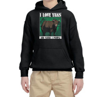 I Love Yaks And Maybe 3 People   Highland Cow Yak T Shirt Youth Hoodie | Artistshot