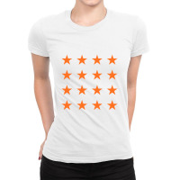 Stars  Star Pattern Orange Ladies Fitted T-shirt | Artistshot