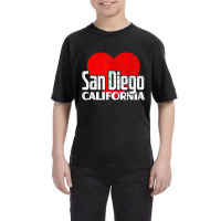 I Love San Diego California Retro Big Heart Vacation T Shirt Youth Tee | Artistshot